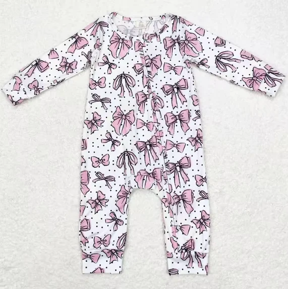 Infant Baby Girls Rompers Bows Long Sleeve Ruffle Romper Fall Winter Bows Pattern Toddler Girls Zip Romper
Infant Baby Girls Rompers Bows Long Sleeve Ruffle Romper Fall Winter Bows Pattern Toddler Girls Zip Romper
