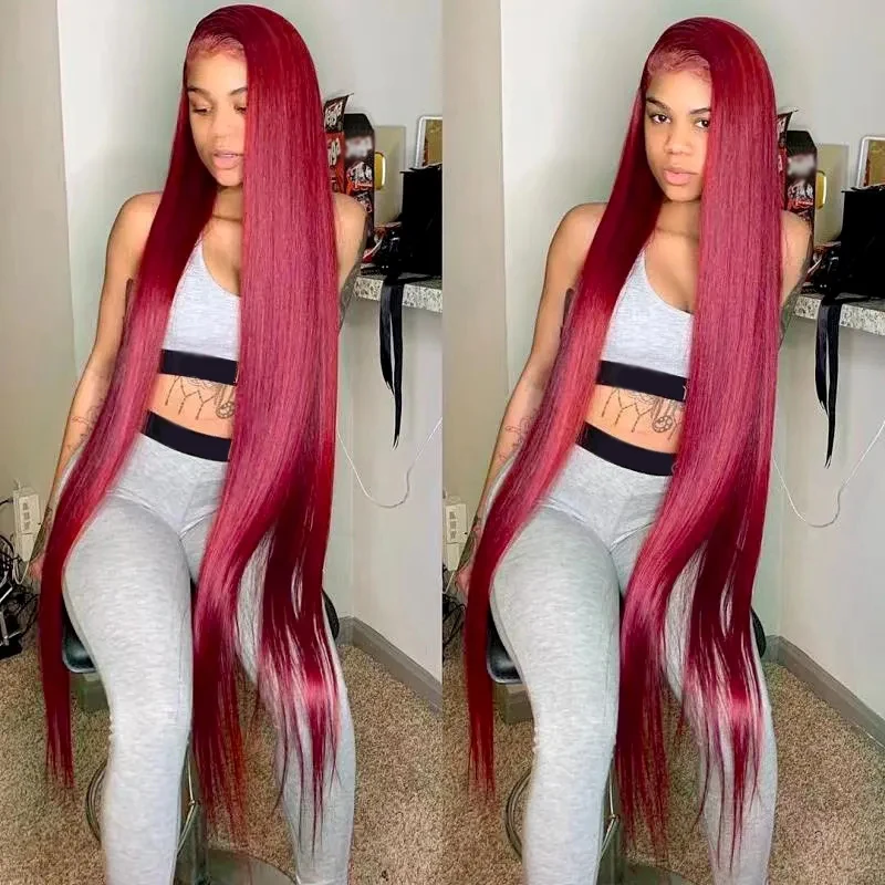 Burgundy 13x4 HD Lace Frontal Human Hair Wig Straight wig 13x6 Lace Front Human Hair Wigs For Women 99J Colored 200 High Density
Burgundy 13x4 HD Lace Frontal Human Hair Wig Straight wig 13x6 Lace Front Human Hair Wigs For Women 99J Colored 200 High Density