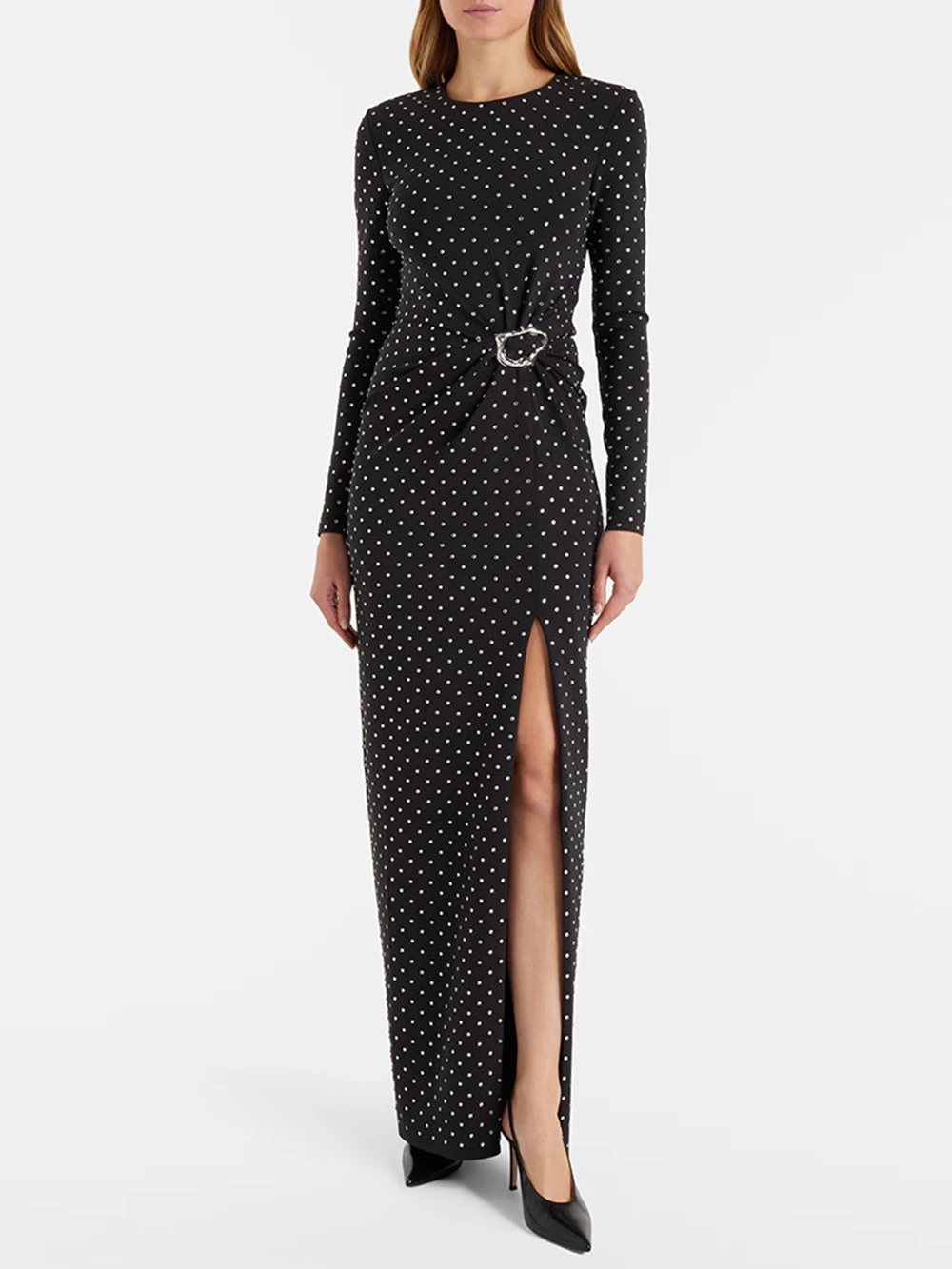 Modphy 2026 New Black Diamond Stretch Dress Elegant Long Sleeved Slim Fit Split Long Dress Formal Dinner Party Gowns
Modphy 2026 New Black Diamond Stretch Dress Elegant Long Sleeved Slim Fit Split Long Dress Formal Dinner Party Gowns
