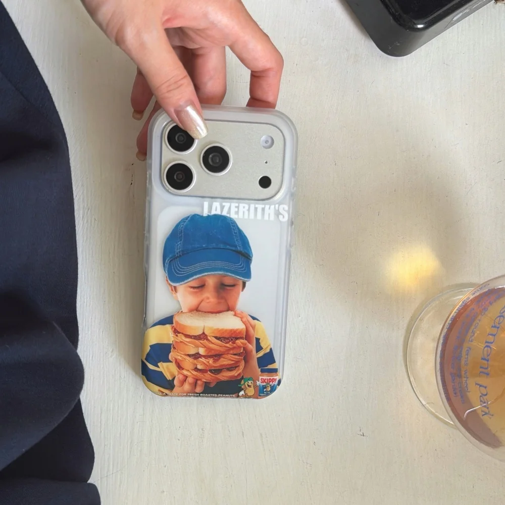 INS Cute Retro Boy Eating Sandwich Phone Case for iPhone 17 16 Pro Max 16Pro 14 13 Shockproof Case Fun Kids Pattern Funda
INS Cute Retro Boy Eating Sandwich Phone Case for iPhone 17 16 Pro Max 16Pro 14 13 Shockproof Case Fun Kids Pattern Funda