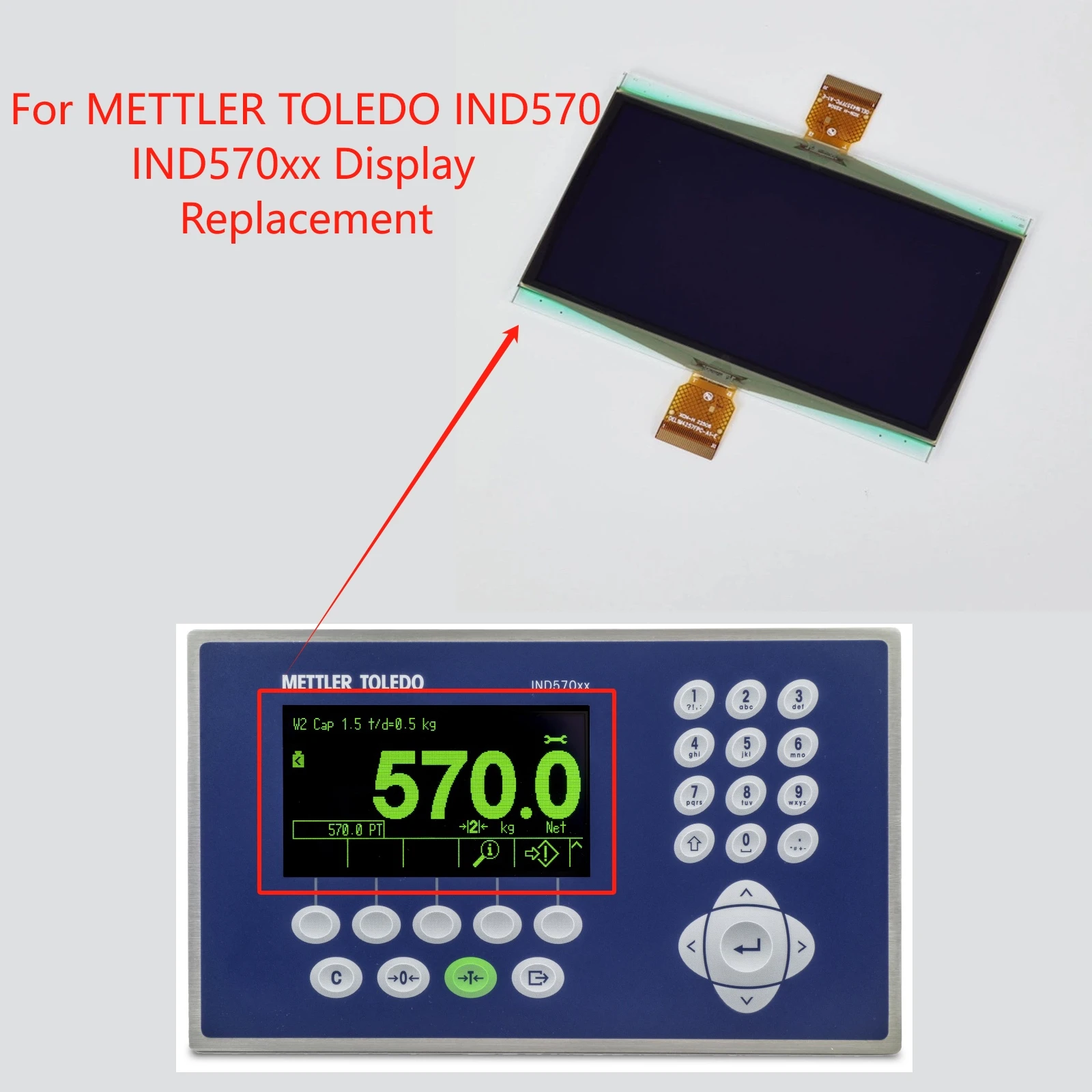 New Oled Display for METTLER TOLEDO IND570 IND570xx Weighing Terminal Screen Replacement
New Oled Display for METTLER TOLEDO IND570 IND570xx Weighing Terminal Screen Replacement