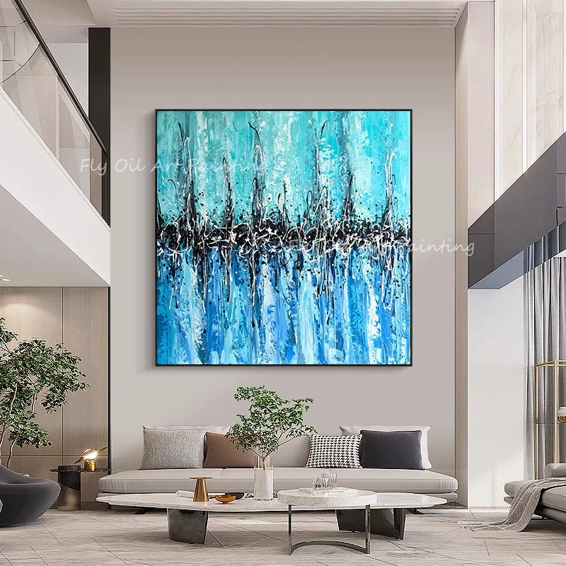 best hand painted blue thick square picture modern high quality abstract oil painting no frame on canvas wall decoration
best hand painted blue thick square picture modern high quality abstract oil painting no frame on canvas wall decoration