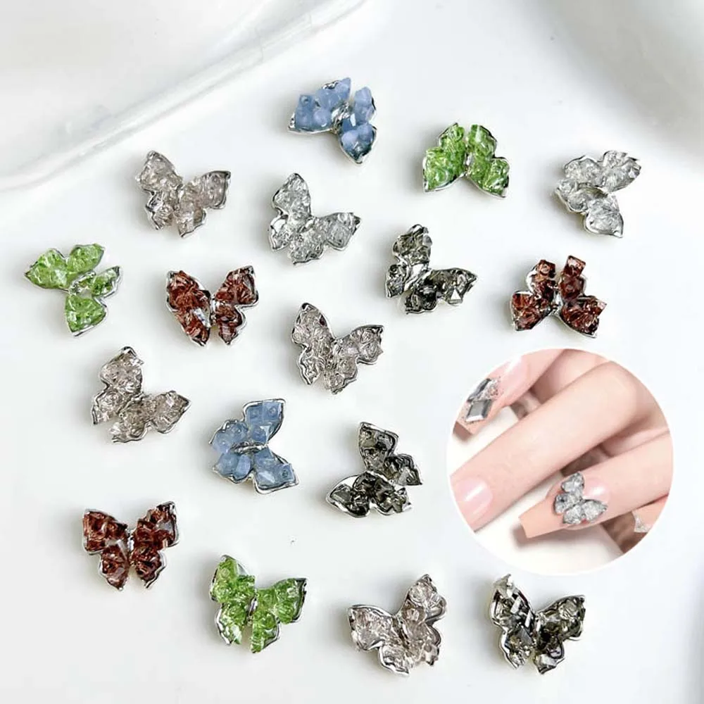 5Pcs Broken Diamond Butterfly Nail Art Charms 3D Alloy Shiny Light Luxury Metal Butterfly Nail Decoration DIY Butterfly Parts
5Pcs Broken Diamond Butterfly Nail Art Charms 3D Alloy Shiny Light Luxury Metal Butterfly Nail Decoration DIY Butterfly Parts