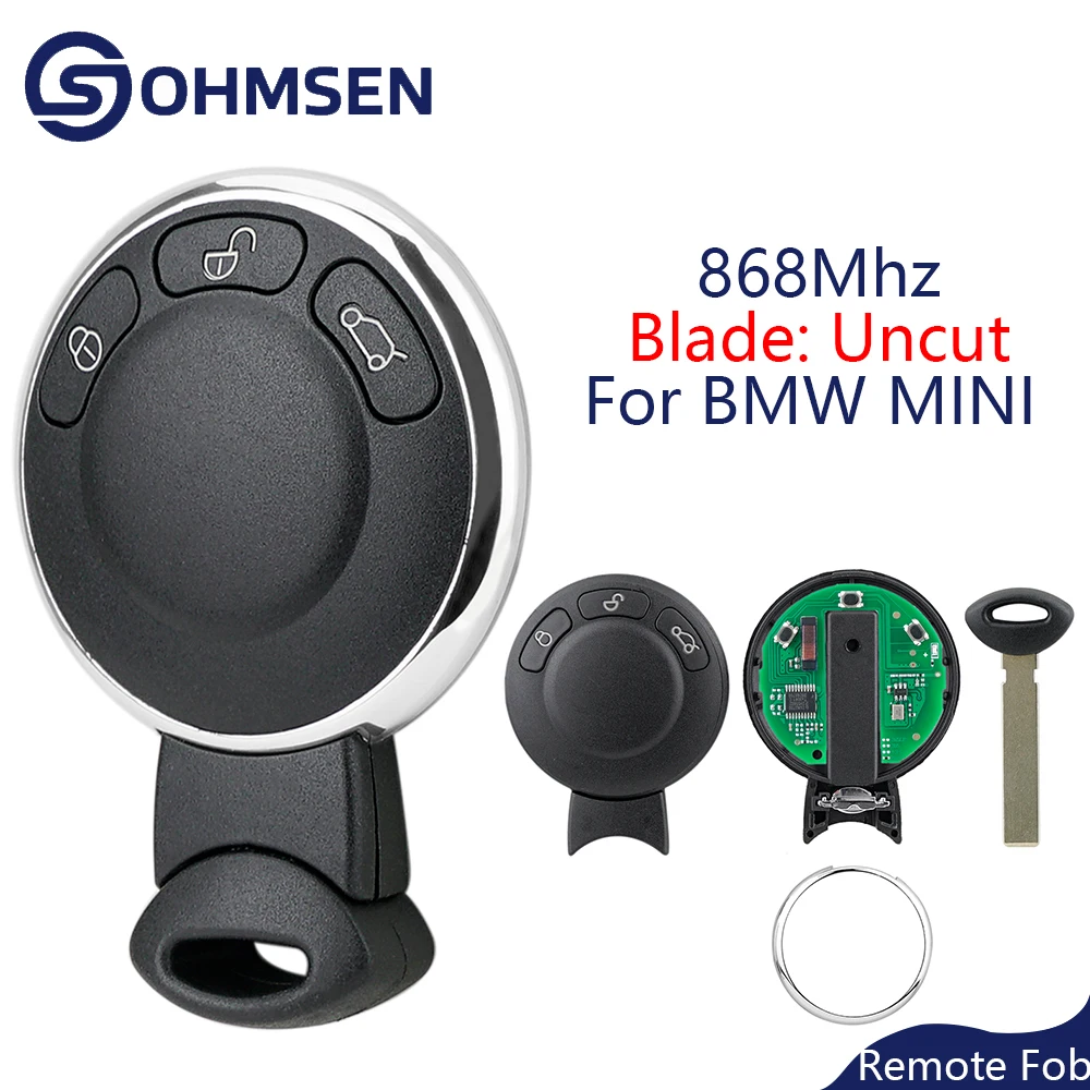 OHMSEN For BMW Mini Cooper Clubman 2007-2014 3 Buttons Remote Key Fob 868MHz ID46 Chip
OHMSEN For BMW Mini Cooper Clubman 2007-2014 3 Buttons Remote Key Fob 868MHz ID46 Chip