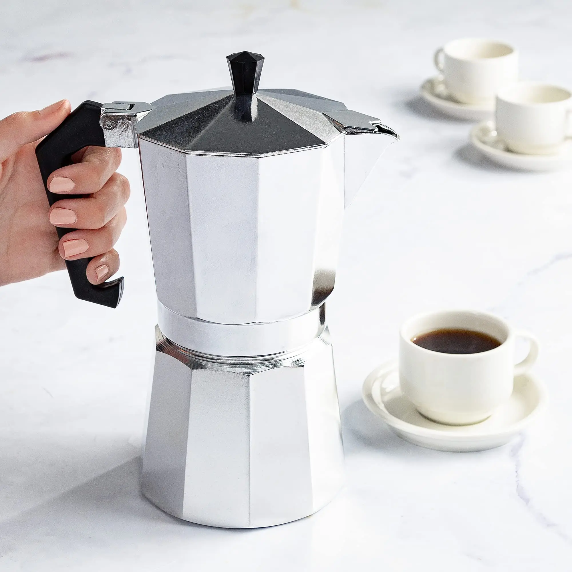 Double valve mocha pot for two Italian Cuban Coffee infiltration pot coffee maker Home Barista tools
Double valve mocha pot for two Italian Cuban Coffee infiltration pot coffee maker Home Barista tools
