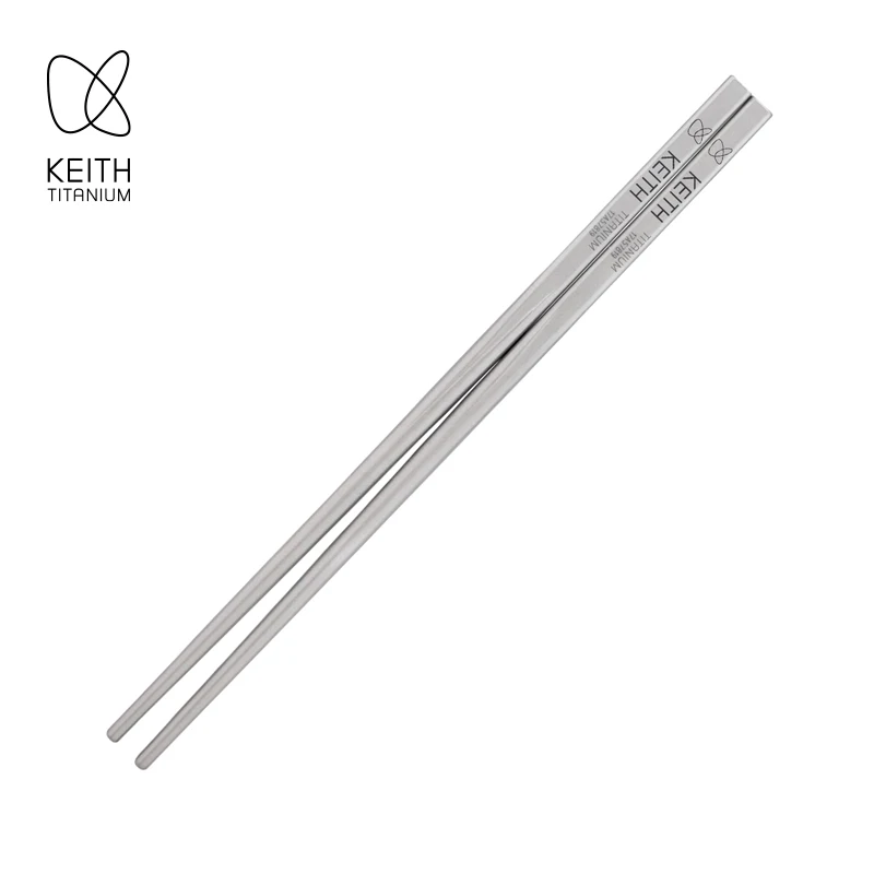 KEITH Solid Pure Titanium Chopsticks, 23CM Length 50g Antibacterial Mildew-Proof One-Piece Non-Slip Ergonomic for Camping Home
KEITH Solid Pure Titanium Chopsticks, 23CM Length 50g Antibacterial Mildew-Proof One-Piece Non-Slip Ergonomic for Camping Home