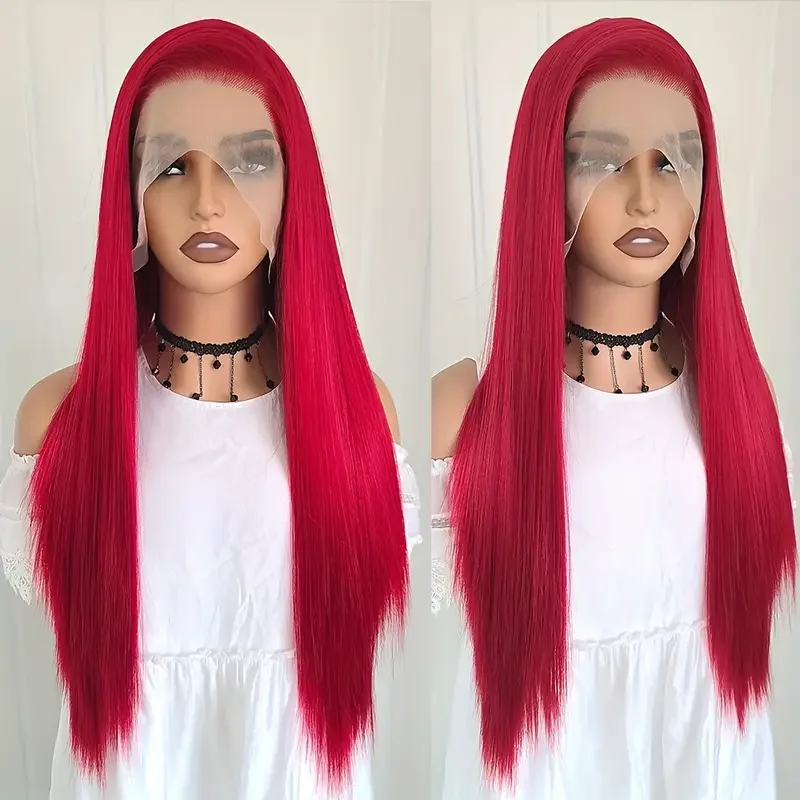 Elegant Red Straight Lace Wig 13x4 - High temperature resistant fiber, 180% density, heat resistant, suitable for everyone
Elegant Red Straight Lace Wig 13x4 - High temperature resistant fiber, 180% density, heat resistant, suitable for everyone