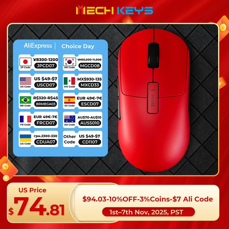 Incott G23 Series PAW3950 Hot Swap 8Khz Gaming Mouse Wireless 2.4G+Wired 2 Mode Ergonomic Design Mouse For Gamers And Enthusiast
Incott G23 Series PAW3950 Hot Swap 8Khz Gaming Mouse Wireless 2.4G+Wired 2 Mode Ergonomic Design Mouse For Gamers And Enthusiast