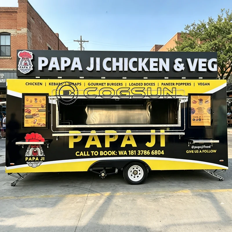COGSUN New Type Luxury Mobile Food Trailers Outdoor Customzied Multifunction Street Fried Chicken Ice Cream Catering Truck
COGSUN New Type Luxury Mobile Food Trailers Outdoor Customzied Multifunction Street Fried Chicken Ice Cream Catering Truck