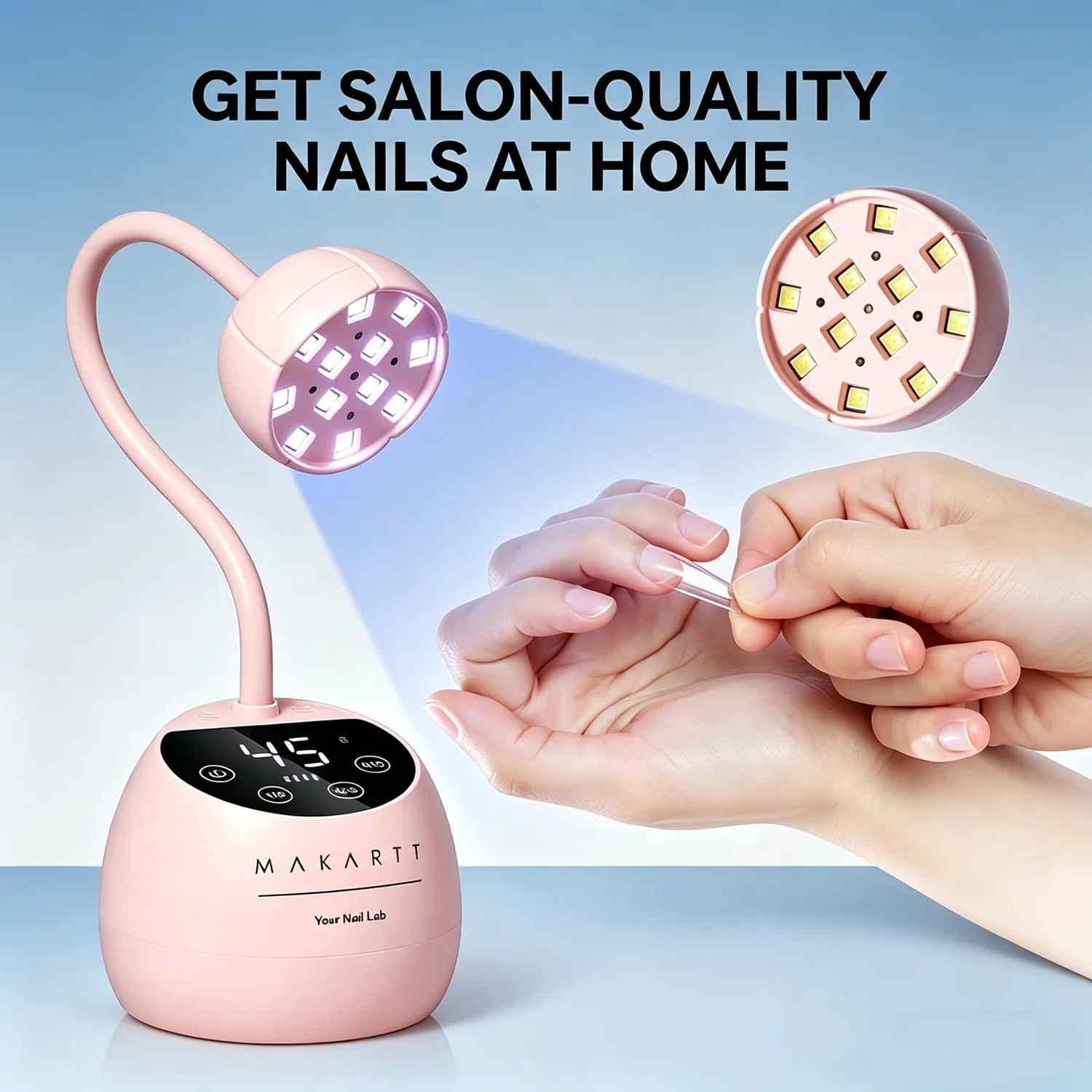 UV LED Nail Lamp Fast Curing Gel Polish Dryer Rechargeable Portable Mini Manicure Light with Flexible Gooseneck for Home Salon
UV LED Nail Lamp Fast Curing Gel Polish Dryer Rechargeable Portable Mini Manicure Light with Flexible Gooseneck for Home Salon