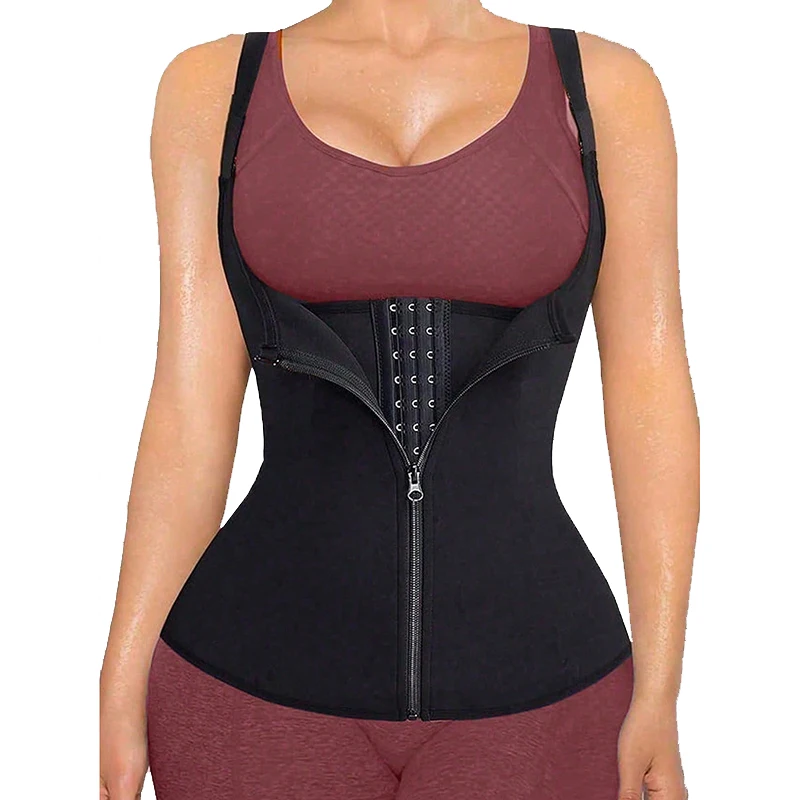 Women Neoprene Waist Trainer Vest With Zipper & Clips, Removable Shoulder Straps, Workout Compression Sports Bra
Women Neoprene Waist Trainer Vest With Zipper & Clips, Removable Shoulder Straps, Workout Compression Sports Bra