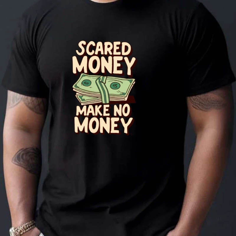 Men's Scared Money Print Pure Cotton T Shirt Tees For Men Casual Short Sleeve T-shirt For All Season 
Men's Scared Money Print Pure Cotton T Shirt Tees For Men Casual Short Sleeve T-shirt For All Season