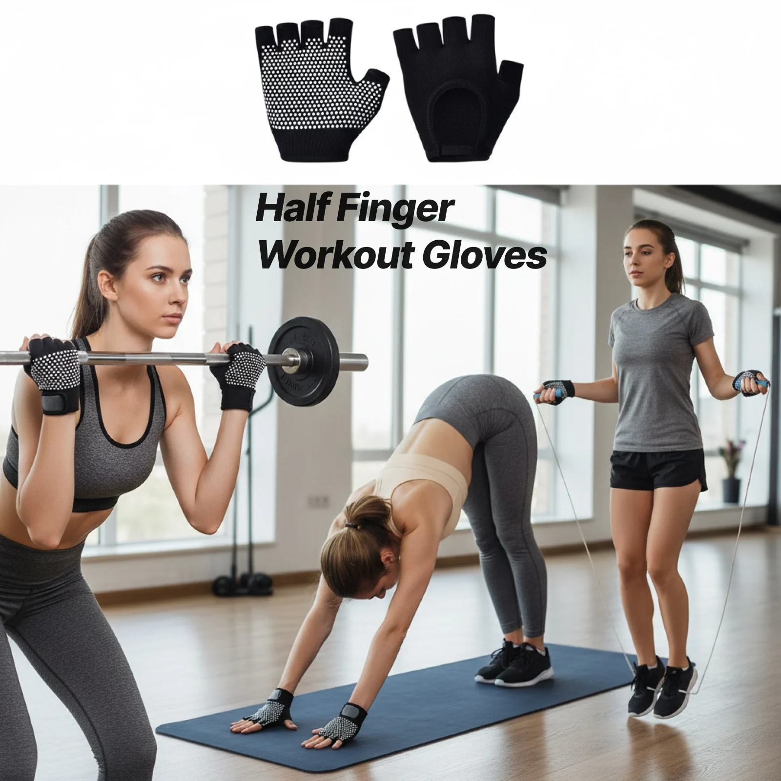 Fingerless Workout Gloves Anti Slip Cotton Weight Lifting Gym Gloves for Women Bodybuilding Yoga Cycling Sports
Fingerless Workout Gloves Anti Slip Cotton Weight Lifting Gym Gloves for Women Bodybuilding Yoga Cycling Sports