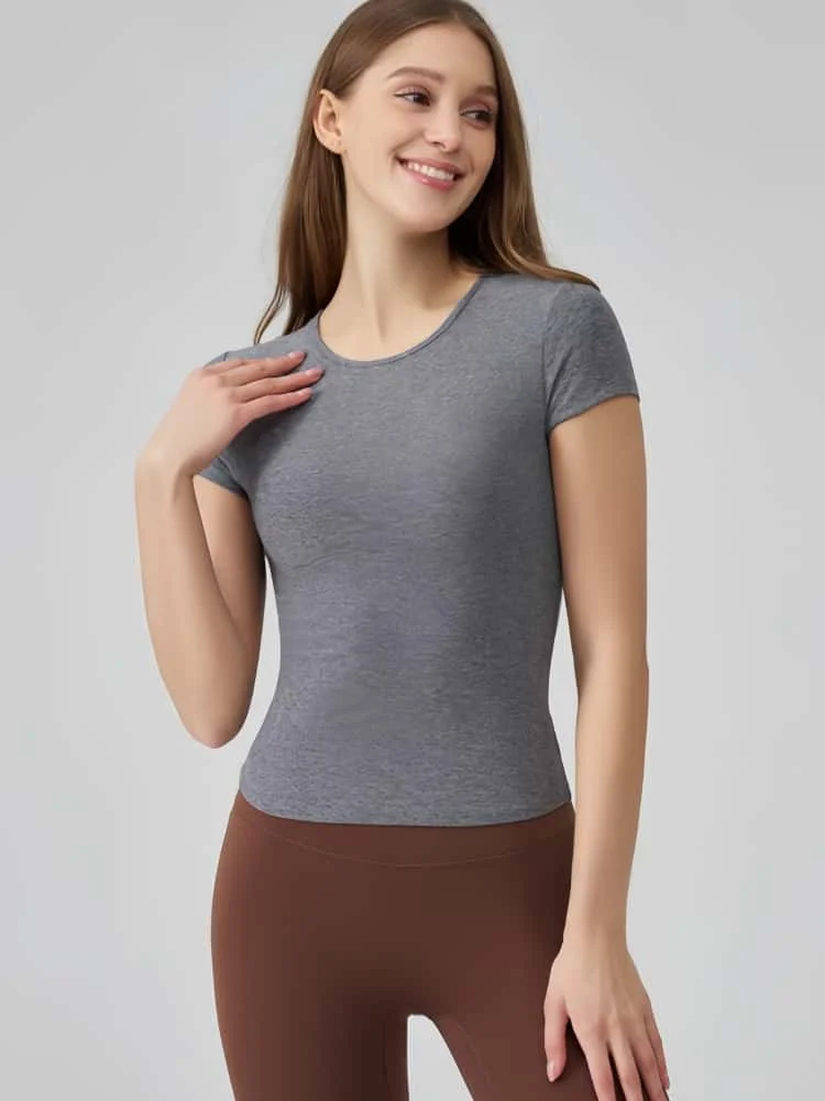 Women's Summer "Naked-Feel" Yoga & Running T-Shirt – Breathable, Quick-Drying, High-Stretch, Slim-Fit & Waist-Defining
Women's Summer "Naked-Feel" Yoga & Running T-Shirt – Breathable, Quick-Drying, High-Stretch, Slim-Fit & Waist-Defining