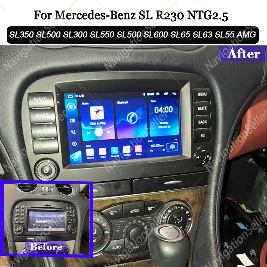 Android Navigation For Mercedes SL R230 SL350 SL500 SL300 SL550 SL500 SL600 SL65 SL55 Carplay Screen Android Auto Radio Upgrade
Android Navigation For Mercedes SL R230 SL350 SL500 SL300 SL550 SL500 SL600 SL65 SL55 Carplay Screen Android Auto Radio Upgrade