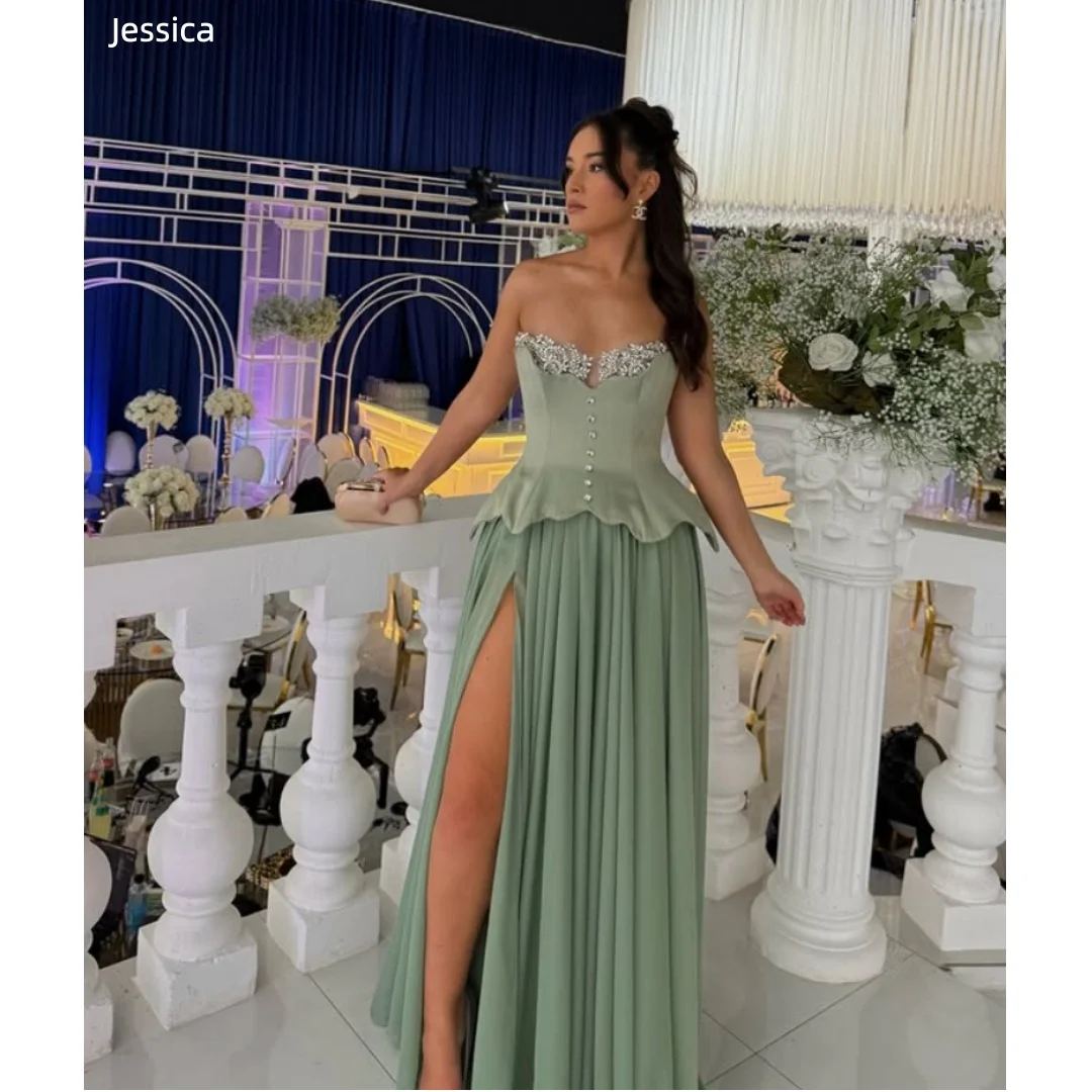 Jessica Formal Occasions Evening Dresses Green Chiffon Prom Dresses Sexy Off-Shoulder with Side Slit Party Dresses
Jessica Formal Occasions Evening Dresses Green Chiffon Prom Dresses Sexy Off-Shoulder with Side Slit Party Dresses
