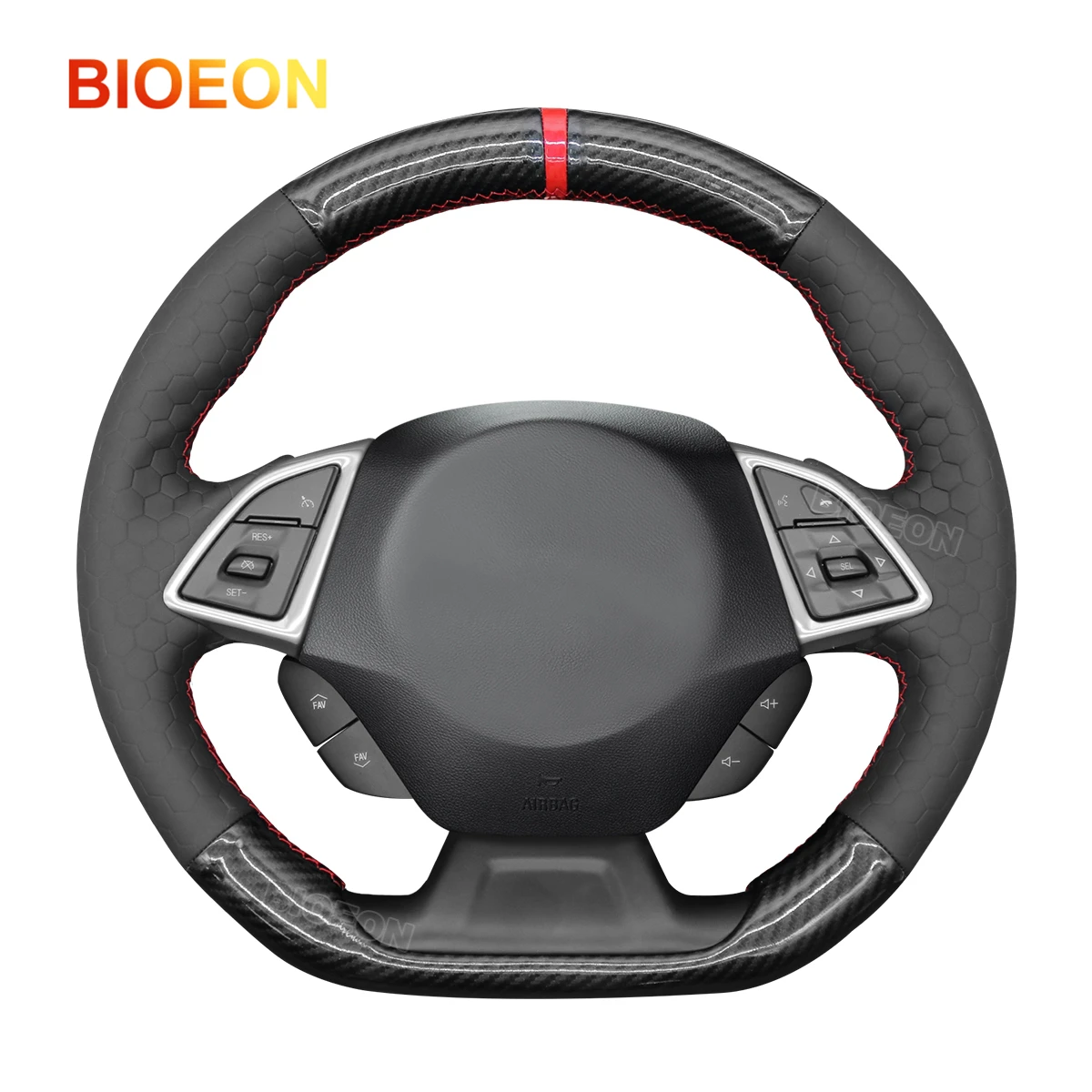 Bioeon Black PU Leather Hive Leathe Car Steering Wheel Cover for Chevrolet (Chevy) Camaro 2016-2024
Bioeon Black PU Leather Hive Leathe Car Steering Wheel Cover for Chevrolet (Chevy) Camaro 2016-2024