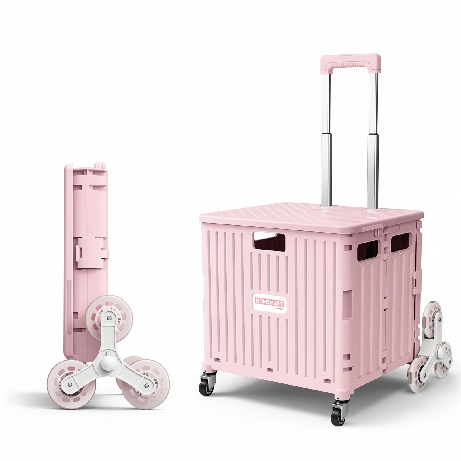 Viviendo Foldable 65L Running Wheel Shopping Cart, Pink
Viviendo Foldable 65L Running Wheel Shopping Cart, Pink