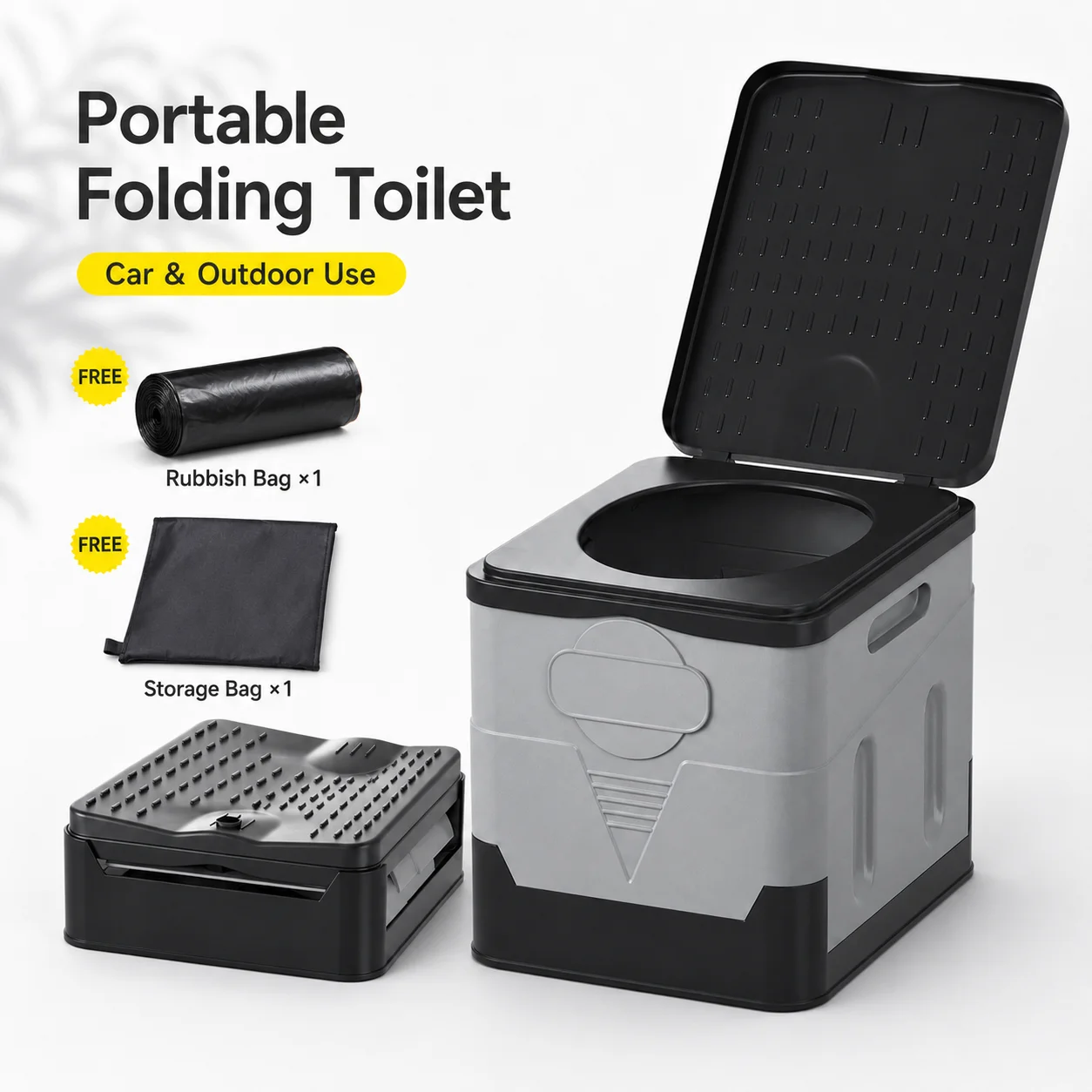 ZM Portable Folding Car Toilet PP Travel Potty with Lid Compact Emergency Toilet Car Trash Bin Foldable Camping Toilet Footstool Storage Box for Road Trips RV Camping Fishing Outdoor Travel Adults Easy Clean Practical Multifuncational
ZM Portable Folding Car Toilet PP Travel Potty with Lid Compact Emergency Toilet Car Trash Bin Foldable Camping Toilet Footstool Storage Box for Road Trips RV Camping Fishing Outdoor Travel Adults Easy Clean Practical Multifuncational