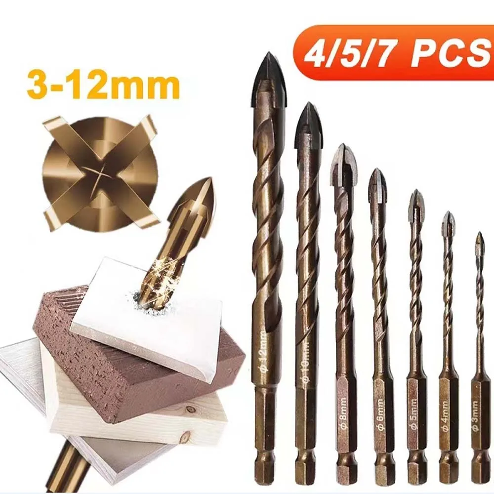 3-12mm Cross Hex Tile Drill Bits Set for Glass Ceramic Concrete Hole Opener Brick Hard Alloy Triangle Bit Tool Kit
3-12mm Cross Hex Tile Drill Bits Set for Glass Ceramic Concrete Hole Opener Brick Hard Alloy Triangle Bit Tool Kit