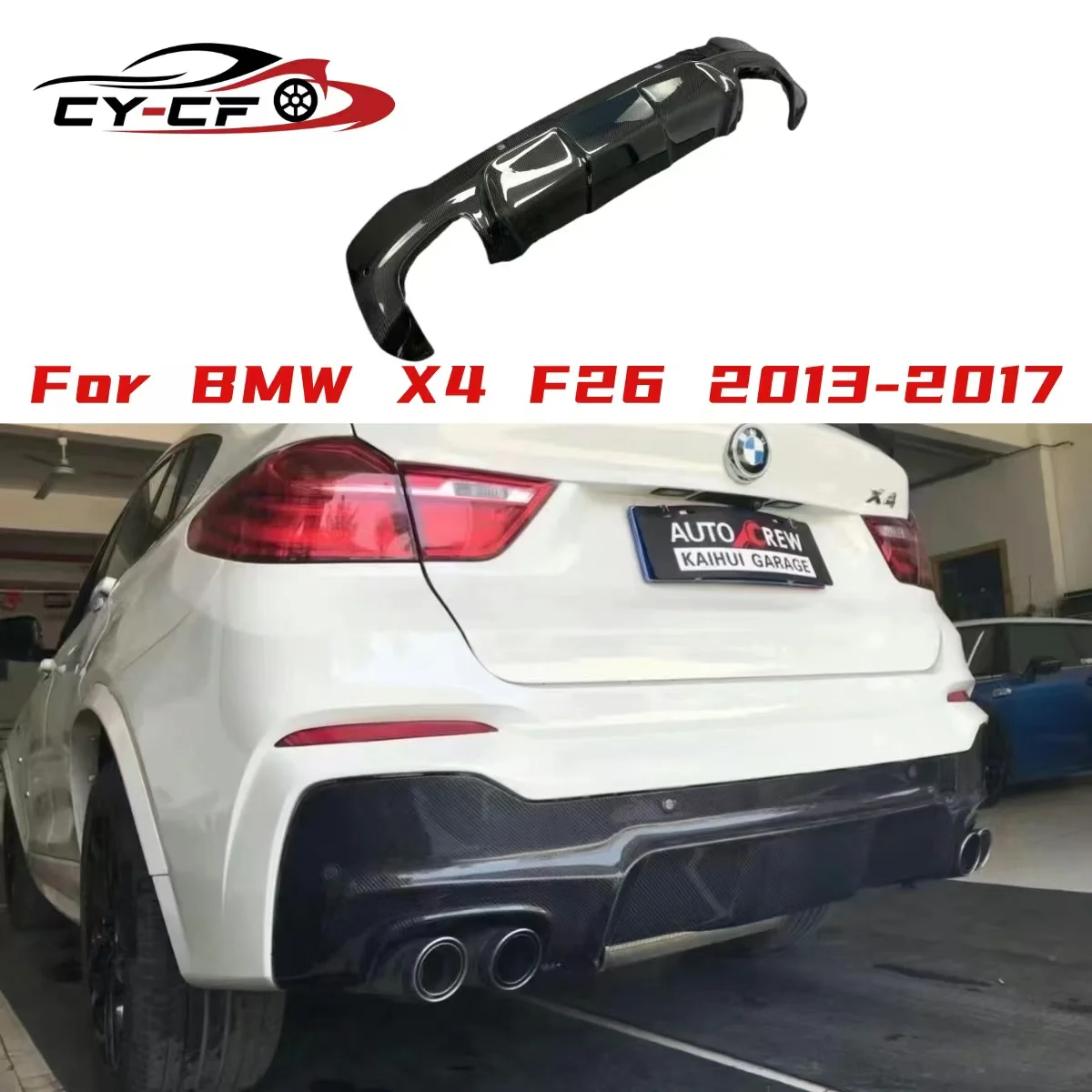 Carbon Fiber 3D Style Rear Diffuser for BMW X4 F26 2013-2017 Rear Bumper Lip Splitter Under Spoiler Body Kit
Carbon Fiber 3D Style Rear Diffuser for BMW X4 F26 2013-2017 Rear Bumper Lip Splitter Under Spoiler Body Kit