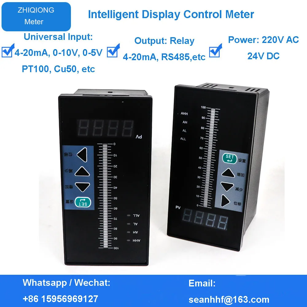 Pressure measurement controller light column alarm RS485 water control instrument digital intelligent display meter
Pressure measurement controller light column alarm RS485 water control instrument digital intelligent display meter