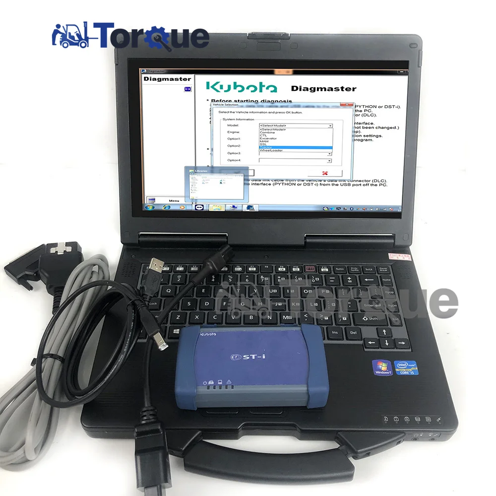 For KUBOTA Agricultural Machinery tractor truck DIAGNOSTIC TOOL Diagmaster Python DSTi datalink PYTHON with CF53 laptop
For KUBOTA Agricultural Machinery tractor truck DIAGNOSTIC TOOL Diagmaster Python DSTi datalink PYTHON with CF53 laptop