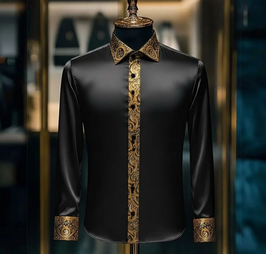 Men's Paisley patterned ethnic style shirt satin shirt retro vacation daily spring autumn lapel 3D printed button up shirt
Men's Paisley patterned ethnic style shirt satin shirt retro vacation daily spring autumn lapel 3D printed button up shirt