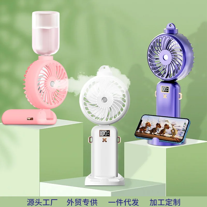 5000mAh Portable Spray Mist Fan With LCD Display 5 Gear Mini Electric Fan USB Rechargeable Wireless Fan
5000mAh Portable Spray Mist Fan With LCD Display 5 Gear Mini Electric Fan USB Rechargeable Wireless Fan
