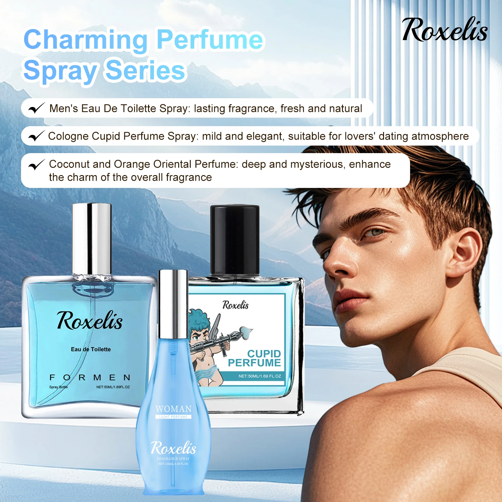 Roxelis Pheromone Perfume Spray Freshing Long Lasting Light Fragrance Flirt Seduction Aroma Elegant Release Charm Dating Perfume
Roxelis Pheromone Perfume Spray Freshing Long Lasting Light Fragrance Flirt Seduction Aroma Elegant Release Charm Dating Perfume