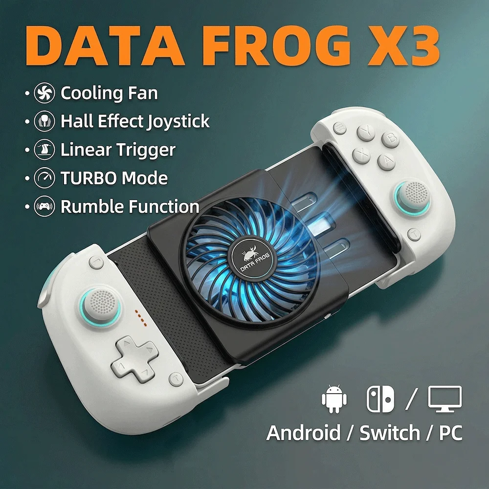 Wireless Gaming Controller–Telescopic Mobile Controller with Cooling Fan,Turbo&Adjustable Vibration,for Android/Switch/PC
Wireless Gaming Controller–Telescopic Mobile Controller with Cooling Fan,Turbo&Adjustable Vibration,for Android/Switch/PC