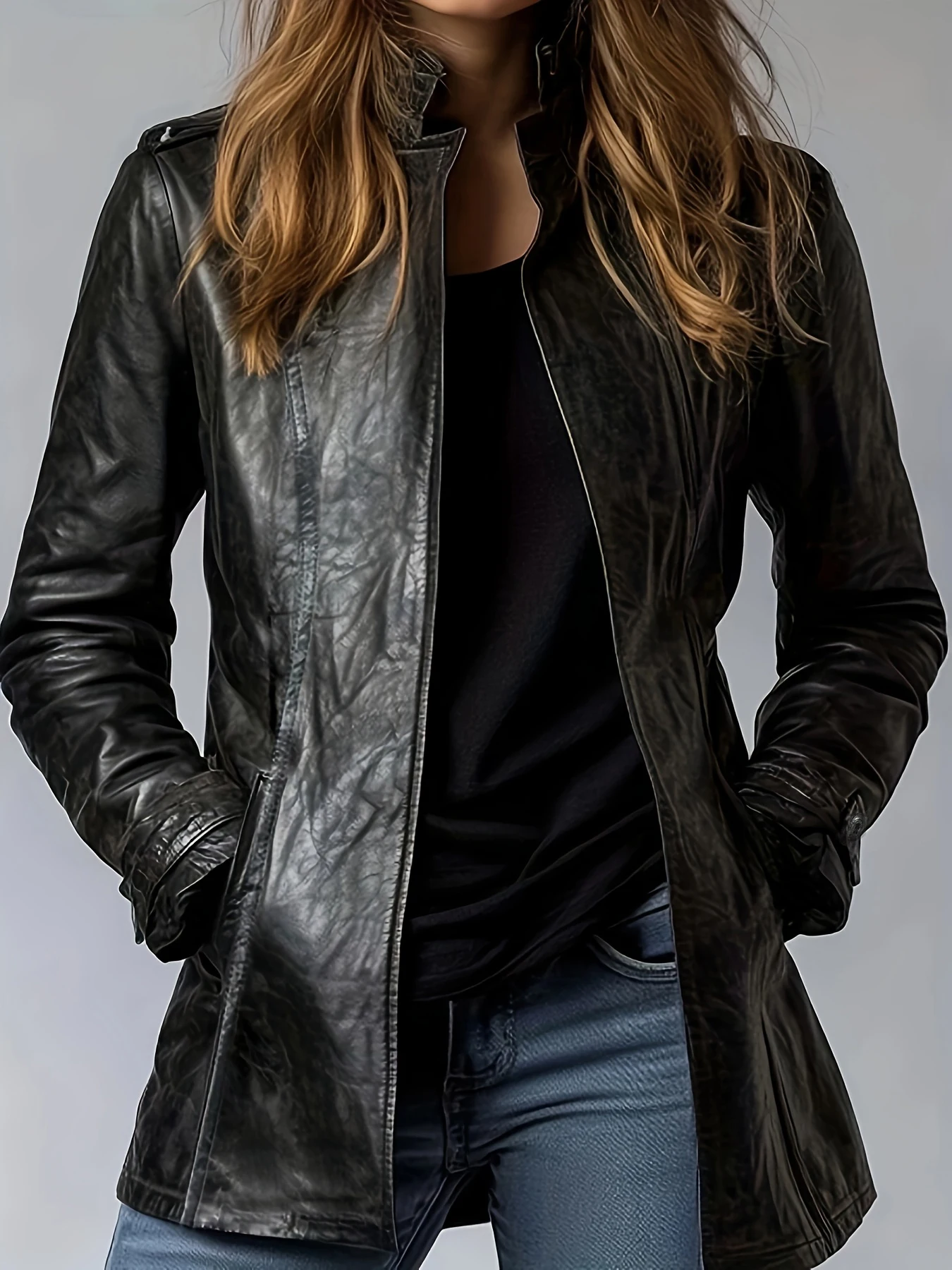 Женская куртка в стиле ретро с воротником-стойкой, мотоциклетный кардиган, пальто 2025 года, новый повседневный стиль в европейском и американском стиле, однотонная куртка в стиле ретро
Женская куртка в стиле ретро с воротником-стойкой, мотоциклетный кардиган, пальто 2025 года, новый повседневный стиль в европейском и американском стиле, однотонная куртка в стиле ретро