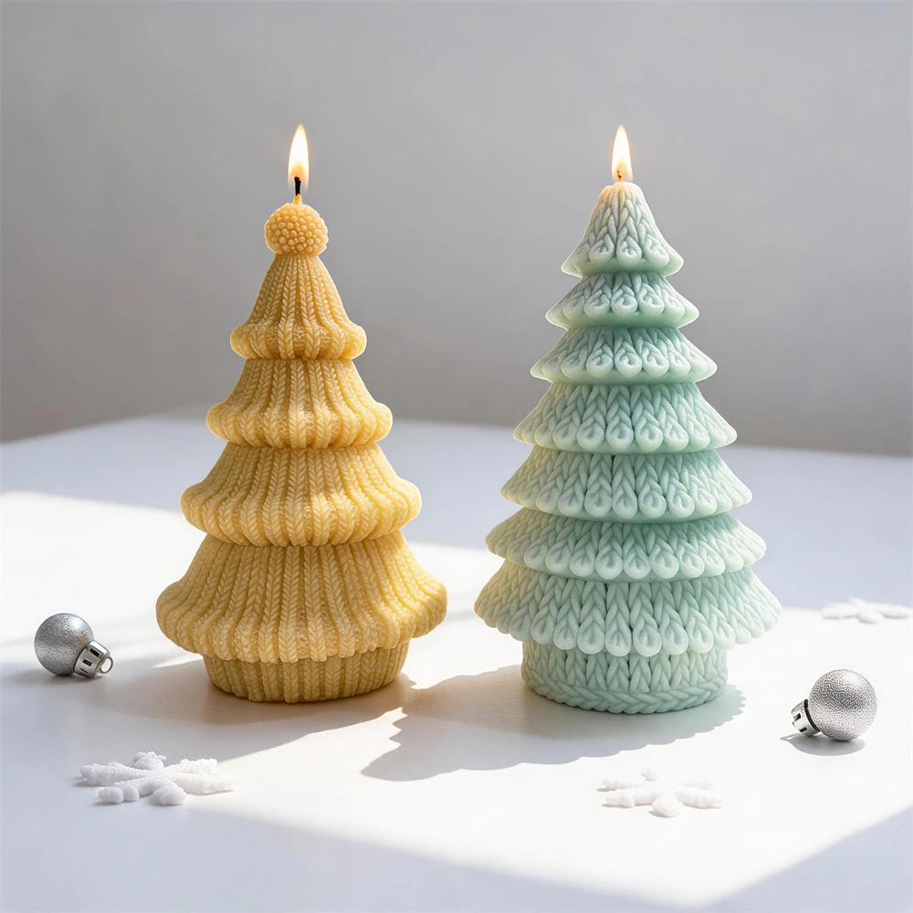 Knit Christmas Tree Silicone Candle Mold Knitted Yarn Christmas Tree Silicone Mold Xmas Design Soap Resin Silicone Mould
Knit Christmas Tree Silicone Candle Mold Knitted Yarn Christmas Tree Silicone Mold Xmas Design Soap Resin Silicone Mould