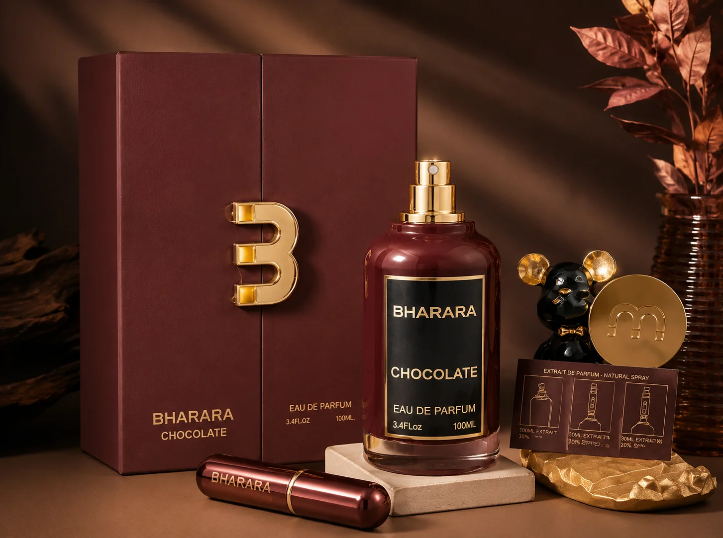 BHARARA CHOCOLATE Men's Perfume 100ml Eau De Parfum Long Lasting Sweet Gourmand Fragrance Luxury Gift Set With Travel Size Spray
BHARARA CHOCOLATE Men's Perfume 100ml Eau De Parfum Long Lasting Sweet Gourmand Fragrance Luxury Gift Set With Travel Size Spray