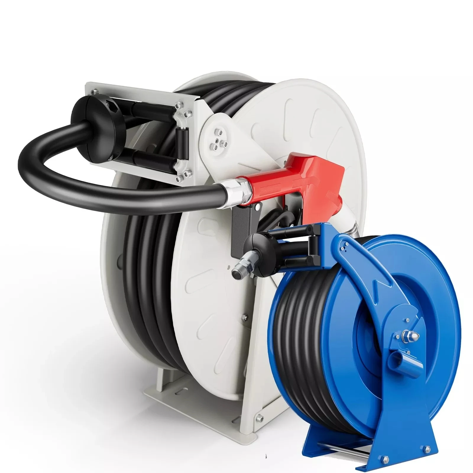 Fuel Hose Reel 3/4" x 50' Retractable Diesel Hose Reel 300PSI Ratchet Spring Driven Hose Holder Reel Heavy Duty Industrial Steel
Fuel Hose Reel 3/4" x 50' Retractable Diesel Hose Reel 300PSI Ratchet Spring Driven Hose Holder Reel Heavy Duty Industrial Steel