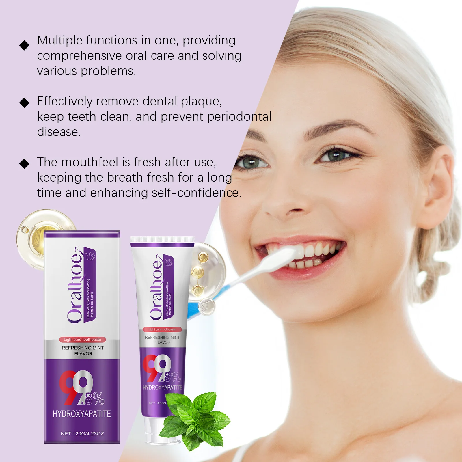 Oralhoe 120g Teeth Whitening Toothpaste Reduce Yellow Protect Tooth Enamel Fresh Breath Oral Cleaning Teeth Gum Care Toothpaste
Oralhoe 120g Teeth Whitening Toothpaste Reduce Yellow Protect Tooth Enamel Fresh Breath Oral Cleaning Teeth Gum Care Toothpaste