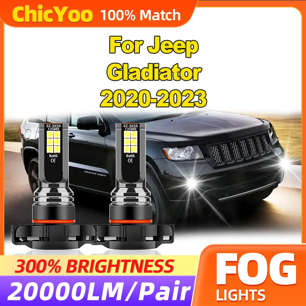 60W LED Fog Lamps 20000LM 3x Brightness Fog Lights 12V 6000K White Canbus No Error For Jeep Gladiator 2020 2021 2022 2023
60W LED Fog Lamps 20000LM 3x Brightness Fog Lights 12V 6000K White Canbus No Error For Jeep Gladiator 2020 2021 2022 2023
