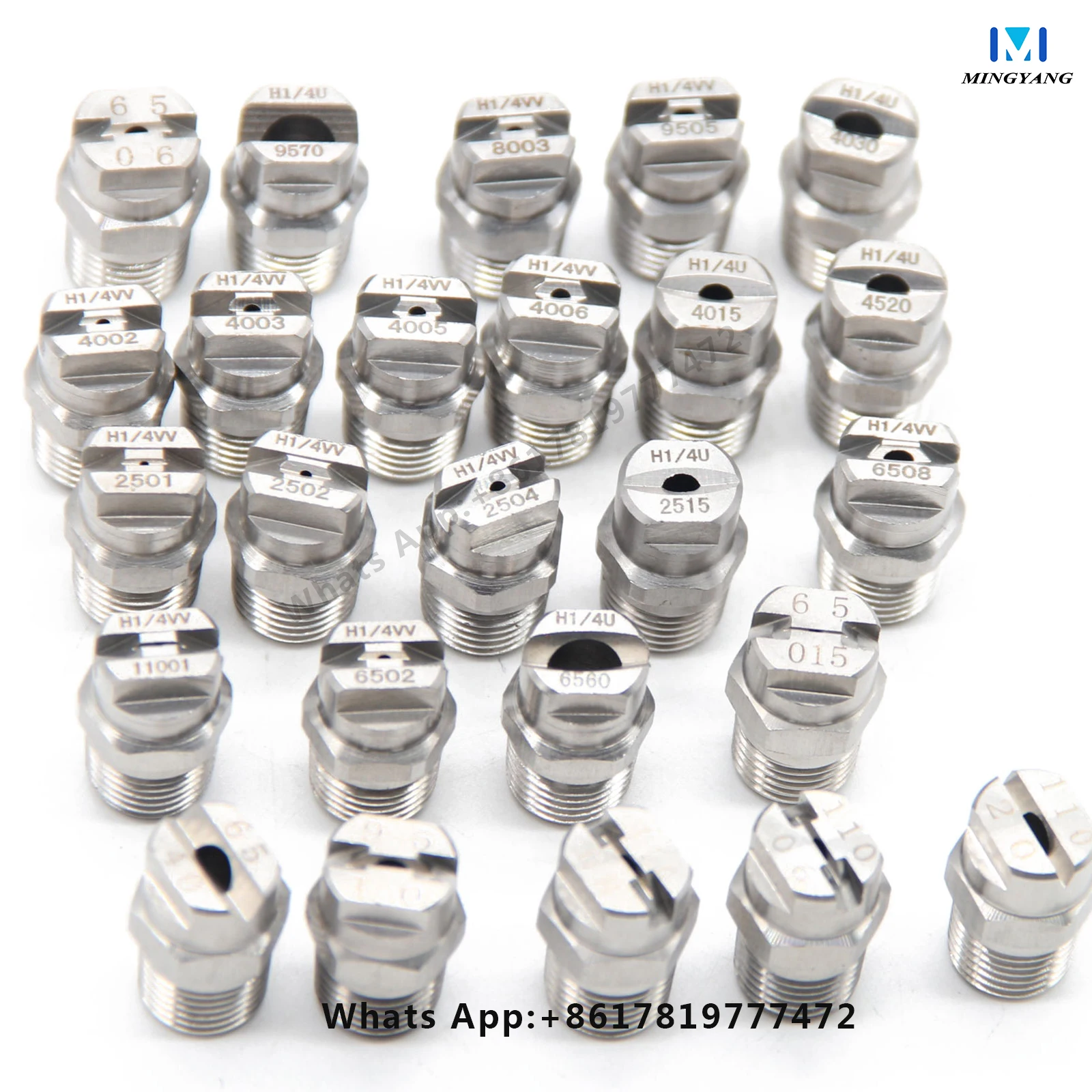 (5Pieces) Fan Nozzle 304 Stainless Steel 25/40/50/65/80/95/110 Angle High Pressure Cleaning Dust Removal Atomizing Nozzle
(5Pieces) Fan Nozzle 304 Stainless Steel 25/40/50/65/80/95/110 Angle High Pressure Cleaning Dust Removal Atomizing Nozzle
