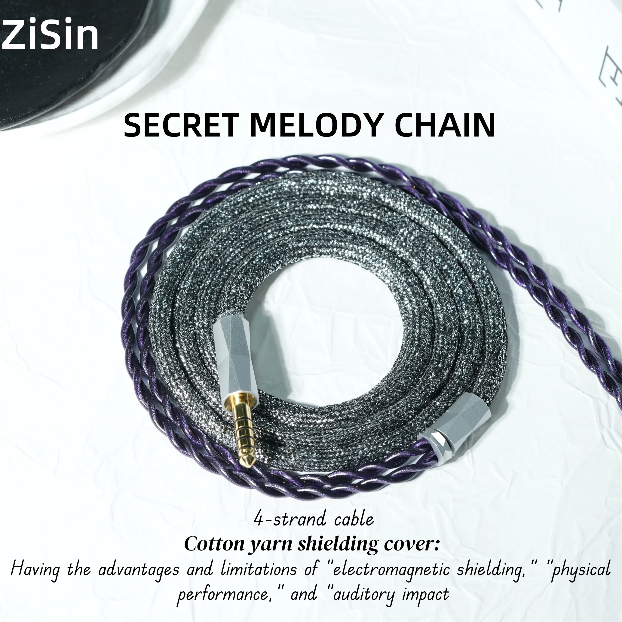 ZiSin-331 HIFI earphone upgrade cable aluminum foil fiber shielding sleeve with 2.5/3.5/4.4mm balanced interface/MMCX/0.78 2-pin
ZiSin-331 HIFI earphone upgrade cable aluminum foil fiber shielding sleeve with 2.5/3.5/4.4mm balanced interface/MMCX/0.78 2-pin