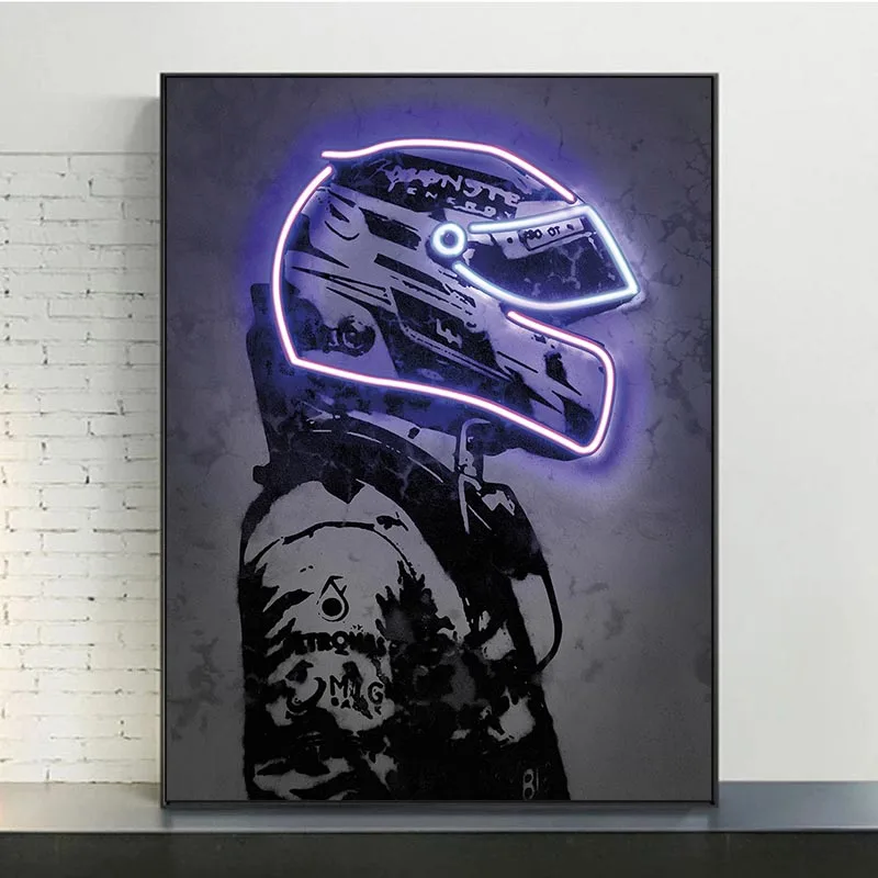 Cool Helmet Racing Car Canvas Painting Car Driver Hamilton Wall Art Picture Neno Print Posters for Home Decor Living Room Murals
Cool Helmet Racing Car Canvas Painting Car Driver Hamilton Wall Art Picture Neno Print Posters for Home Decor Living Room Murals