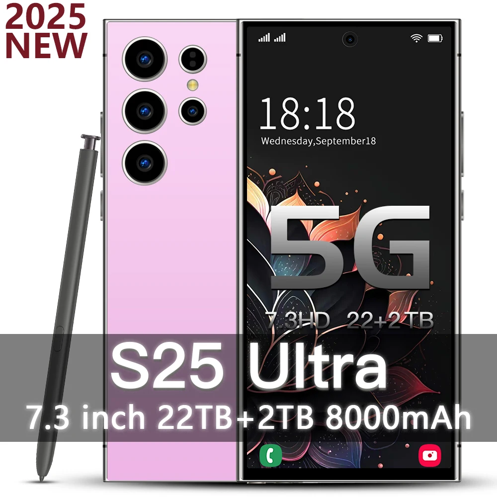 2025 Global version Mobile Phones S25 Ultra 7.3HD Cellphones 22G+2T Original Smartphone Dual SIM Android 14 7800mAh 5G Phone
2025 Global version Mobile Phones S25 Ultra 7.3HD Cellphones 22G+2T Original Smartphone Dual SIM Android 14 7800mAh 5G Phone
