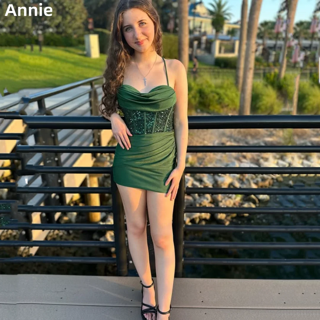 Annie Pleated Handmade Sequins Prom Dresses Sexy Mermaid Back Corset Evening Dresses Mini Short Robes De Soirée Customized
Annie Pleated Handmade Sequins Prom Dresses Sexy Mermaid Back Corset Evening Dresses Mini Short Robes De Soirée Customized