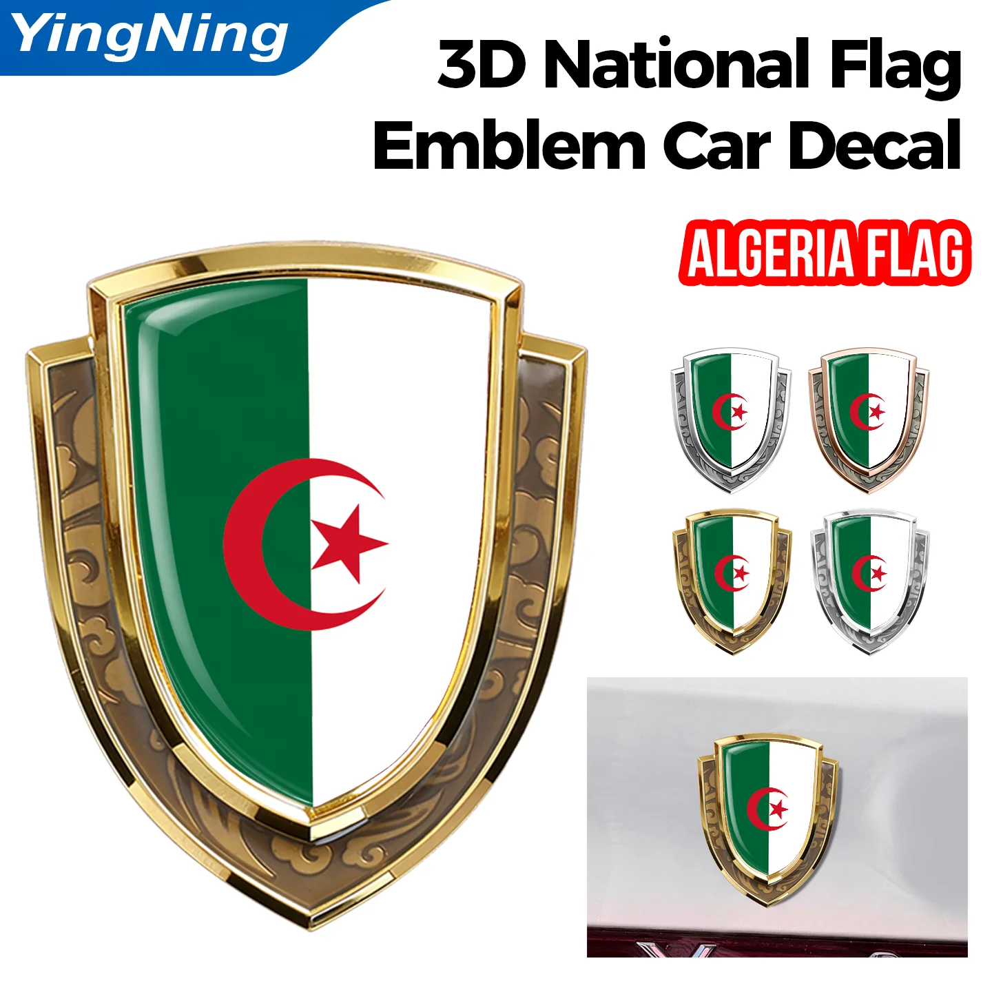 3D Epoxy Algeria Flag Metal Car Emblem Shield Badge Sticker Waterproof Auto Decal Motorcycle Exterior Decoration Accessories
3D Epoxy Algeria Flag Metal Car Emblem Shield Badge Sticker Waterproof Auto Decal Motorcycle Exterior Decoration Accessories