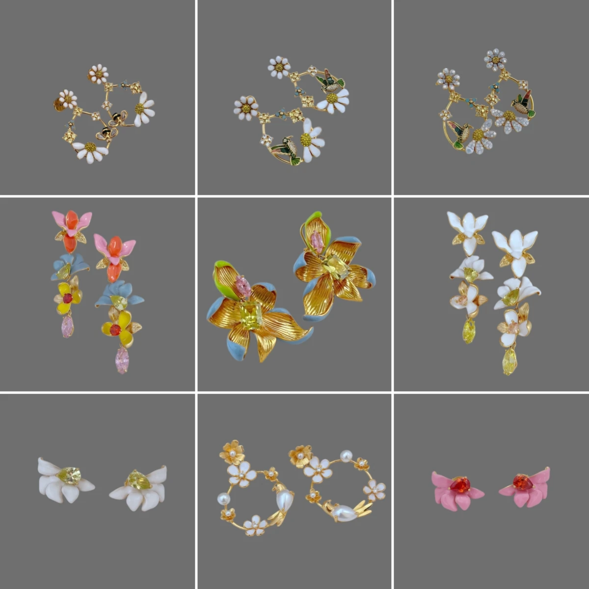 Kate Style Enamel Hummingbird Flower Fancy Earrings For Women With Card Fine Jewelry Birthday Christmas Gift
Kate Style Enamel Hummingbird Flower Fancy Earrings For Women With Card Fine Jewelry Birthday Christmas Gift