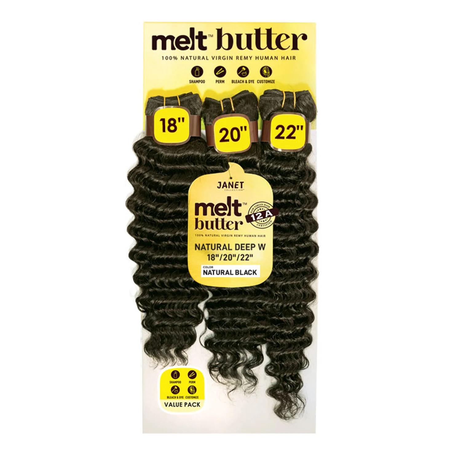Натуральные волосы Janet Collection Virgin Remy Human Hair Weave Melt Butter 12A, 3 шт., глубокий оттенок
Натуральные волосы Janet Collection Virgin Remy Human Hair Weave Melt Butter 12A, 3 шт., глубокий оттенок