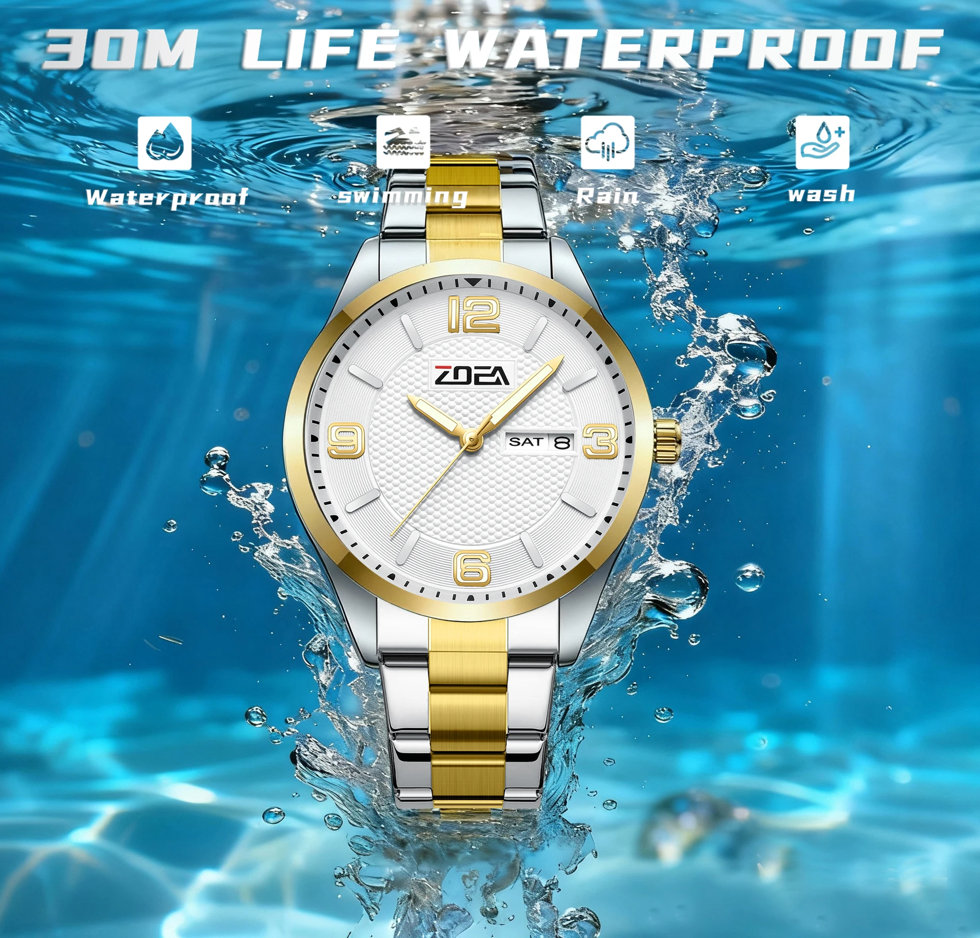 ZOEA ESB1192Business Casual Steel Band Watch, Week & Calendar Display, 30M Waterproof, Perfect for Beach Parties, Ideal Gift for
ZOEA ESB1192Business Casual Steel Band Watch, Week & Calendar Display, 30M Waterproof, Perfect for Beach Parties, Ideal Gift for