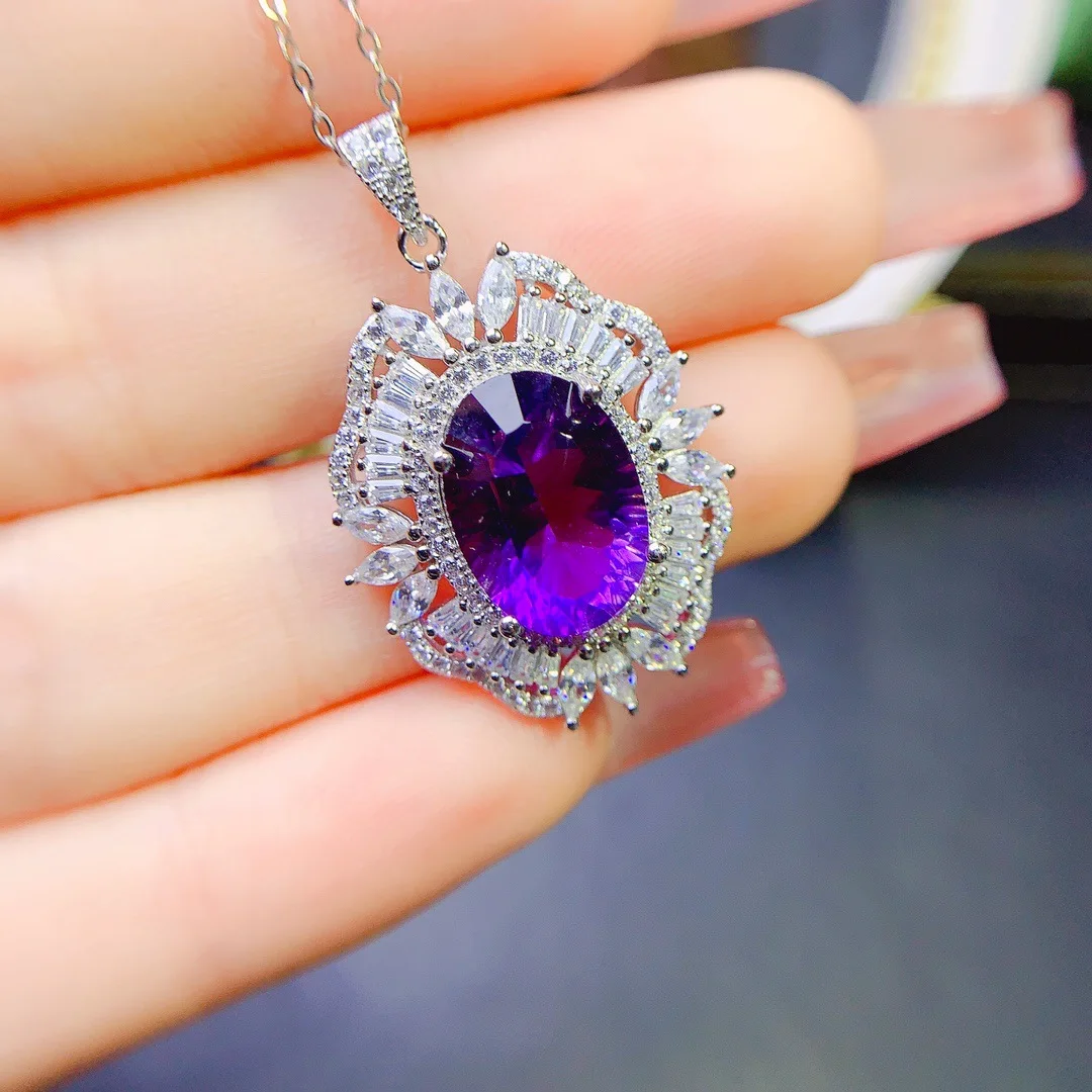 KJJEAXCMY Girl 10x14mm Natural Amethyst Necklace Pendant 925 Pure Silver Plated Platinum Clearance Sale, Gift for Girlfriend
KJJEAXCMY Girl 10x14mm Natural Amethyst Necklace Pendant 925 Pure Silver Plated Platinum Clearance Sale, Gift for Girlfriend