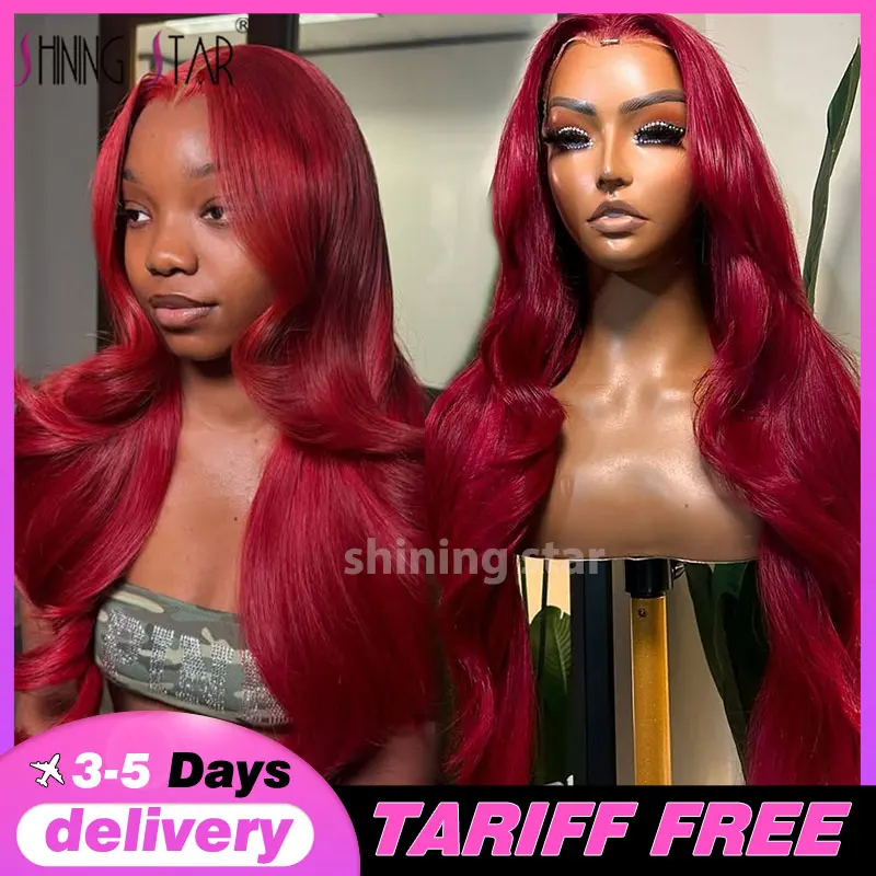 99J Burgundy Lace Frontal Wig 13X6 Body Wave Lace Front Wig Transparent 13X4 Lace Frontal Wig Human Hair Pre Plucked Red Color 
99J Burgundy Lace Frontal Wig 13X6 Body Wave Lace Front Wig Transparent 13X4 Lace Frontal Wig Human Hair Pre Plucked Red Color