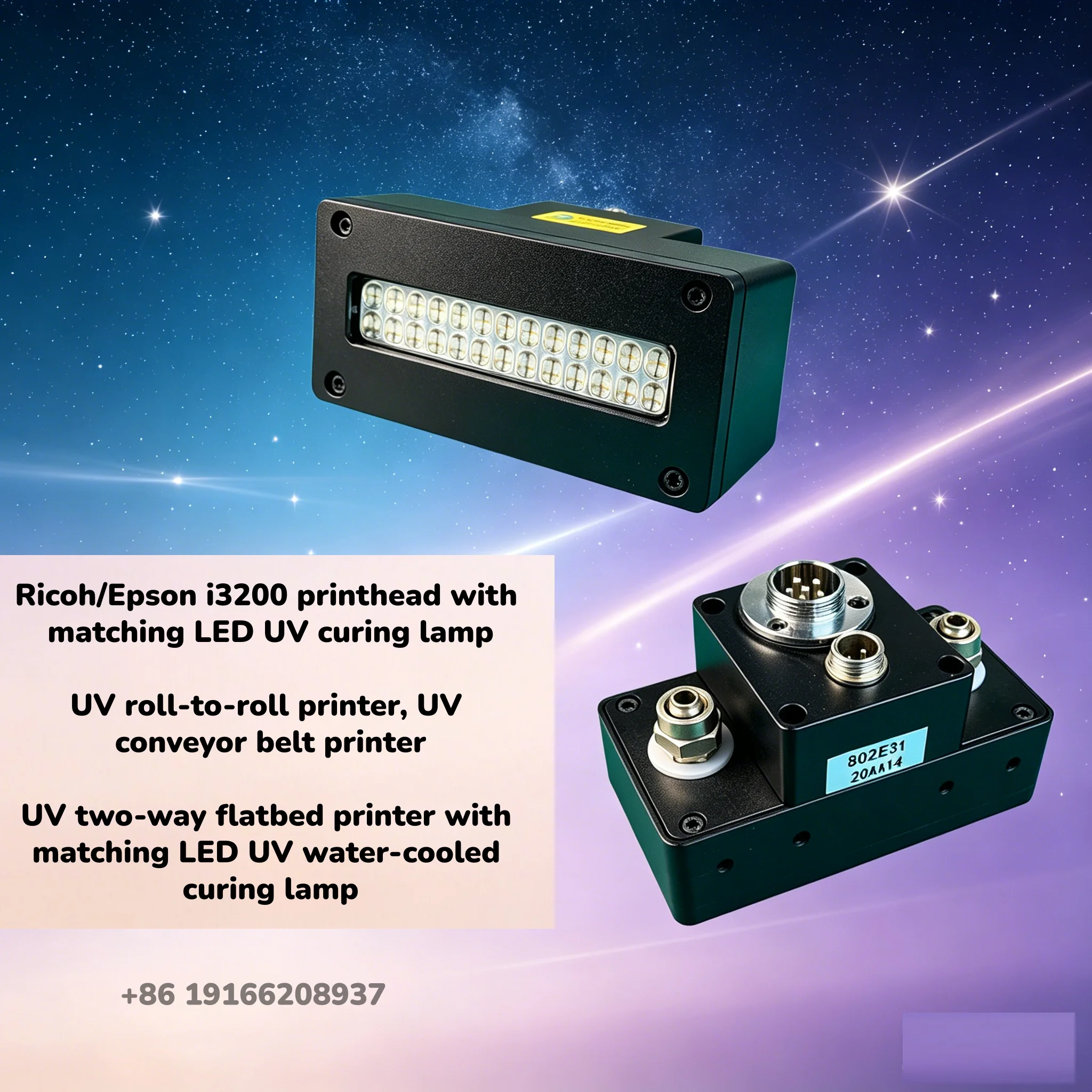 LED Curing Lamp 395nm 240W Water Cooling for Ricoh Epson i3200 UV Printer Roll to Roll Conveyor Belt Flatbed Printer
LED Curing Lamp 395nm 240W Water Cooling for Ricoh Epson i3200 UV Printer Roll to Roll Conveyor Belt Flatbed Printer