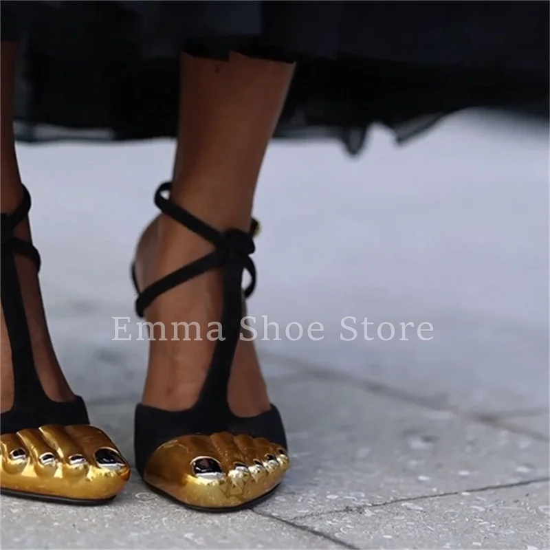 Novelty Gold Five-Finger Stiletto Sandals Sexy Bow Design Suede Strap Dress Shoes Evening Women's Trendy Summer Footwear
Novelty Gold Five-Finger Stiletto Sandals Sexy Bow Design Suede Strap Dress Shoes Evening Women's Trendy Summer Footwear